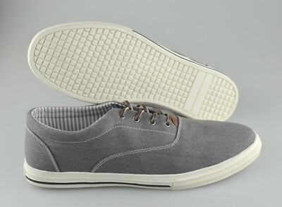 Men's PUBLIC OPINION 'Trace' Gray Canvas Oxfords Size US 13 