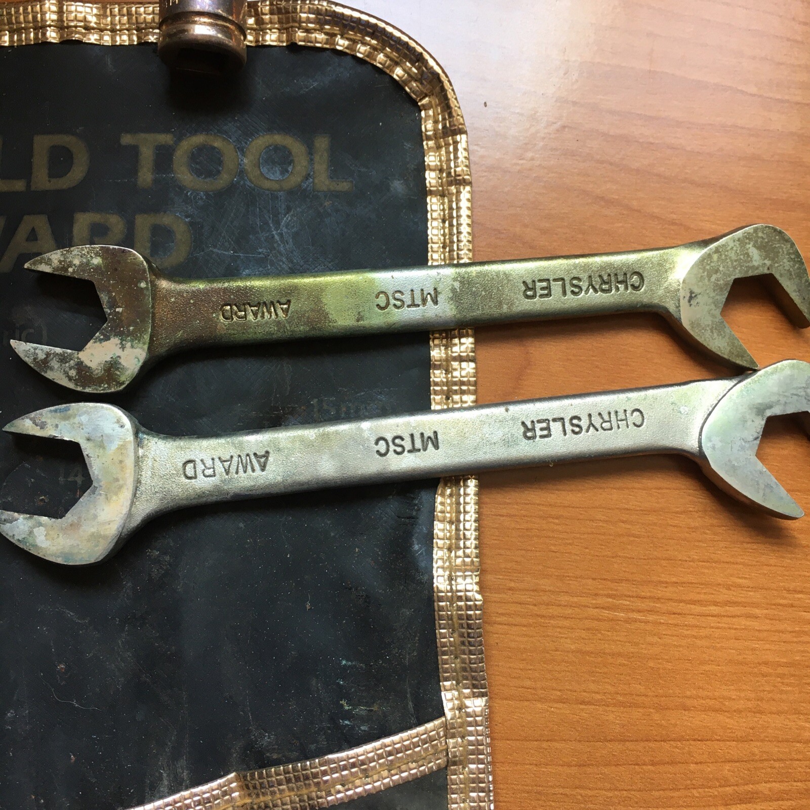 5 Bonney Metric Wrenches 1981 Chrysler MTSC Gold Tool Award & Shallow