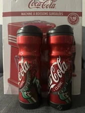 Nostalgia FBS400COKE Frozen Beverage Station & 2 Coca Cola Travel Aluminum Mug