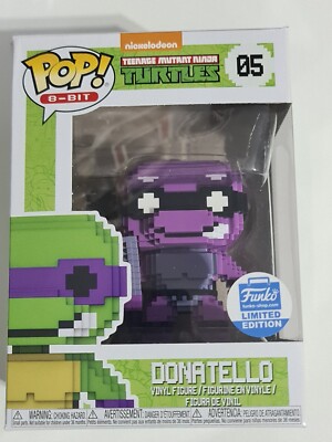 Funko Pop Teenage Mutant Ninja Turtles 8-Bit Neon Donatello Vinyl Figur #05