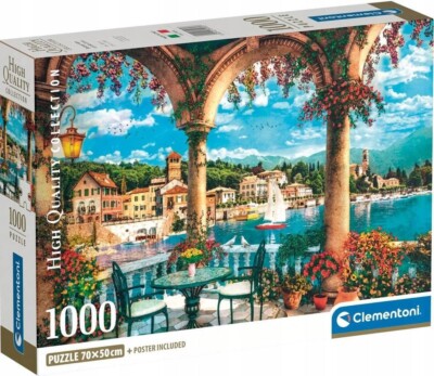 Clementoni Puzzle 1000 Teile 69x 50 cm+ Poster Inclusive Blick auf den Comer See