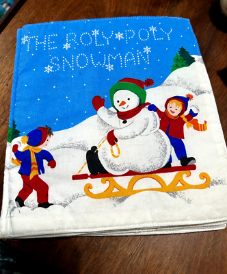 The Roly Poly Snowman Hand Sewn Soft Fabric Children's Christmas Book