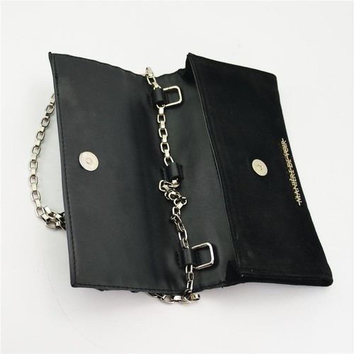 Maniere De Voir Shearling Buckle Bag -black With Chain Strap - Picture 4 of 5