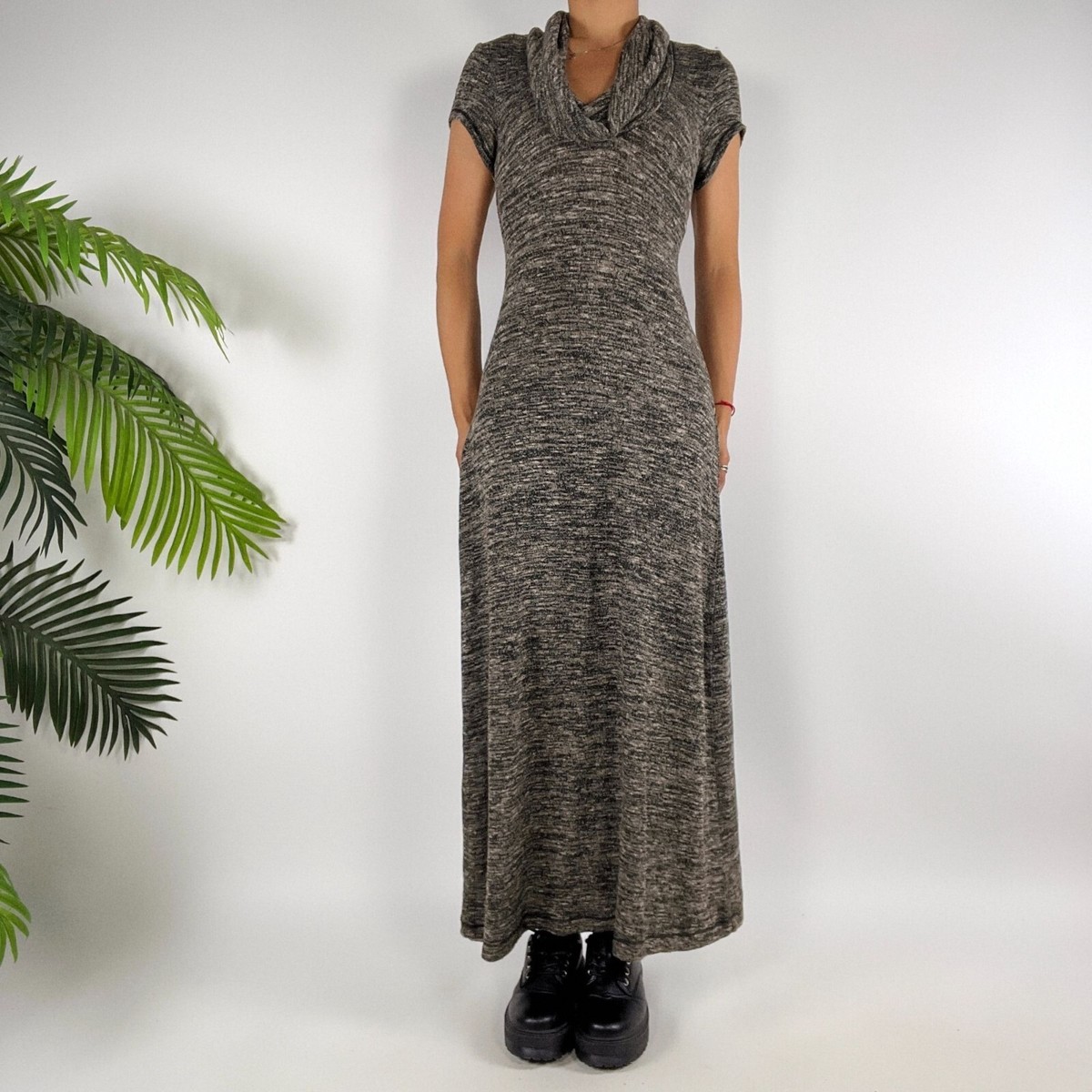 boho grey dress Max Edition Gray Classy Cowl Neck Knit Short Sleeve Maxi / Large Our LalaMira dresses are a line prom dress Color:Oxblood Red Ho Chic Charcoal Lace