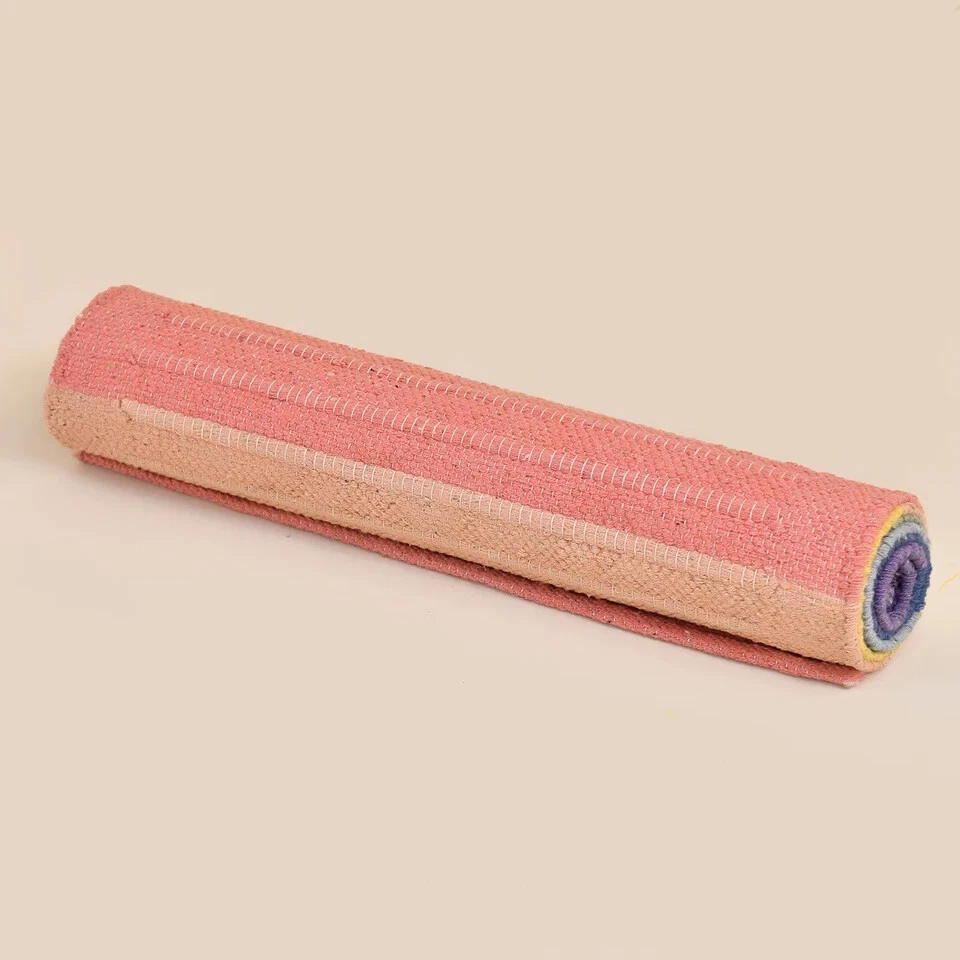 Alfombra de yoga de algodón orgánico transpirable suave y duradera antideslizante alfombra de yoga natural Foto 4 de 4
