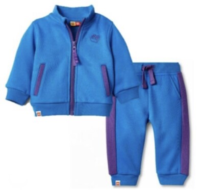 Lego X Target Baby Zip Up Track Jacket & Joggers Blue & Purple Size 0-3M NWT