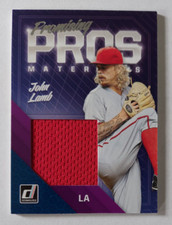 John Lamb (Angels) 2018 Panini Donruss baseball Promising Pros Materials JERSEY