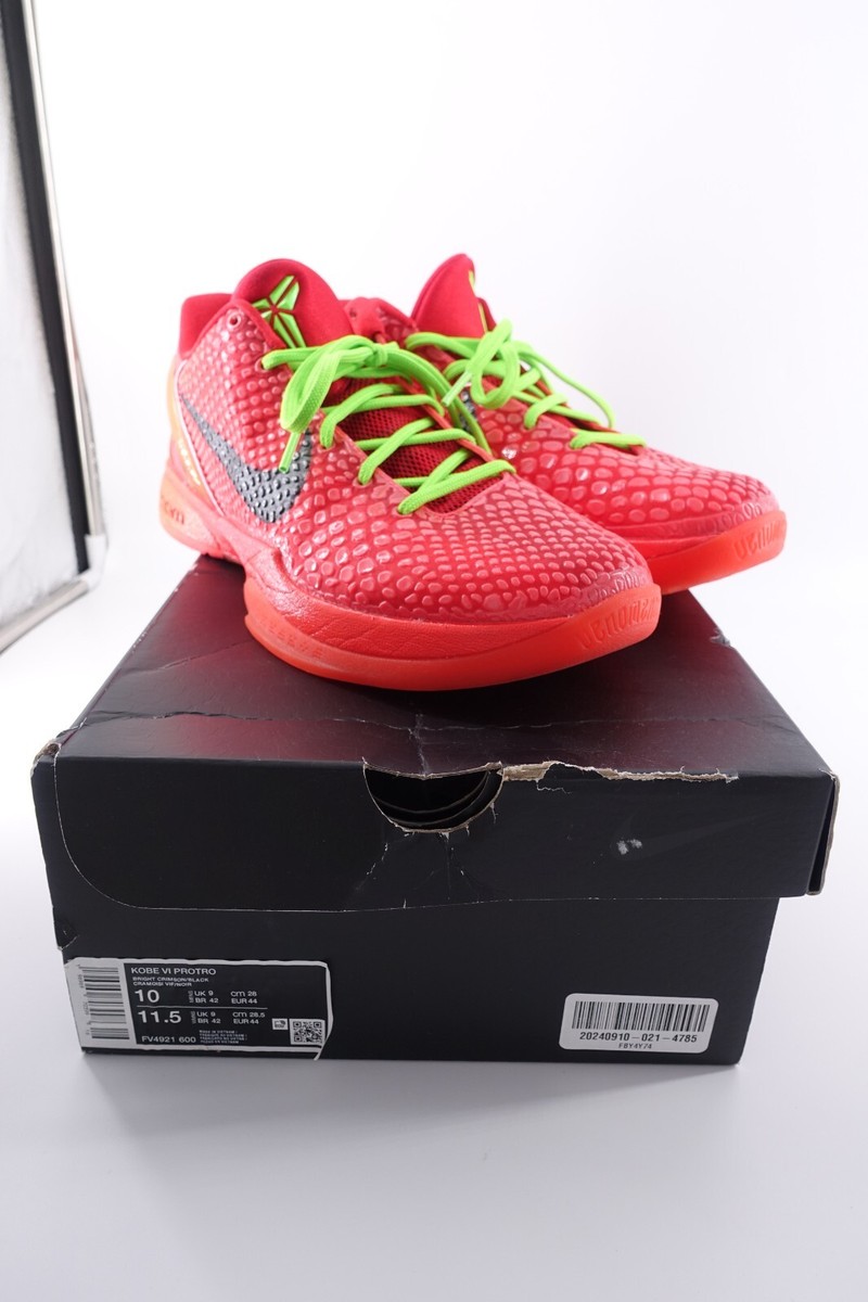 Size 10 - Nike Kobe 6 Proto Reverse Grinch FV4921-600 Bryant VNDS