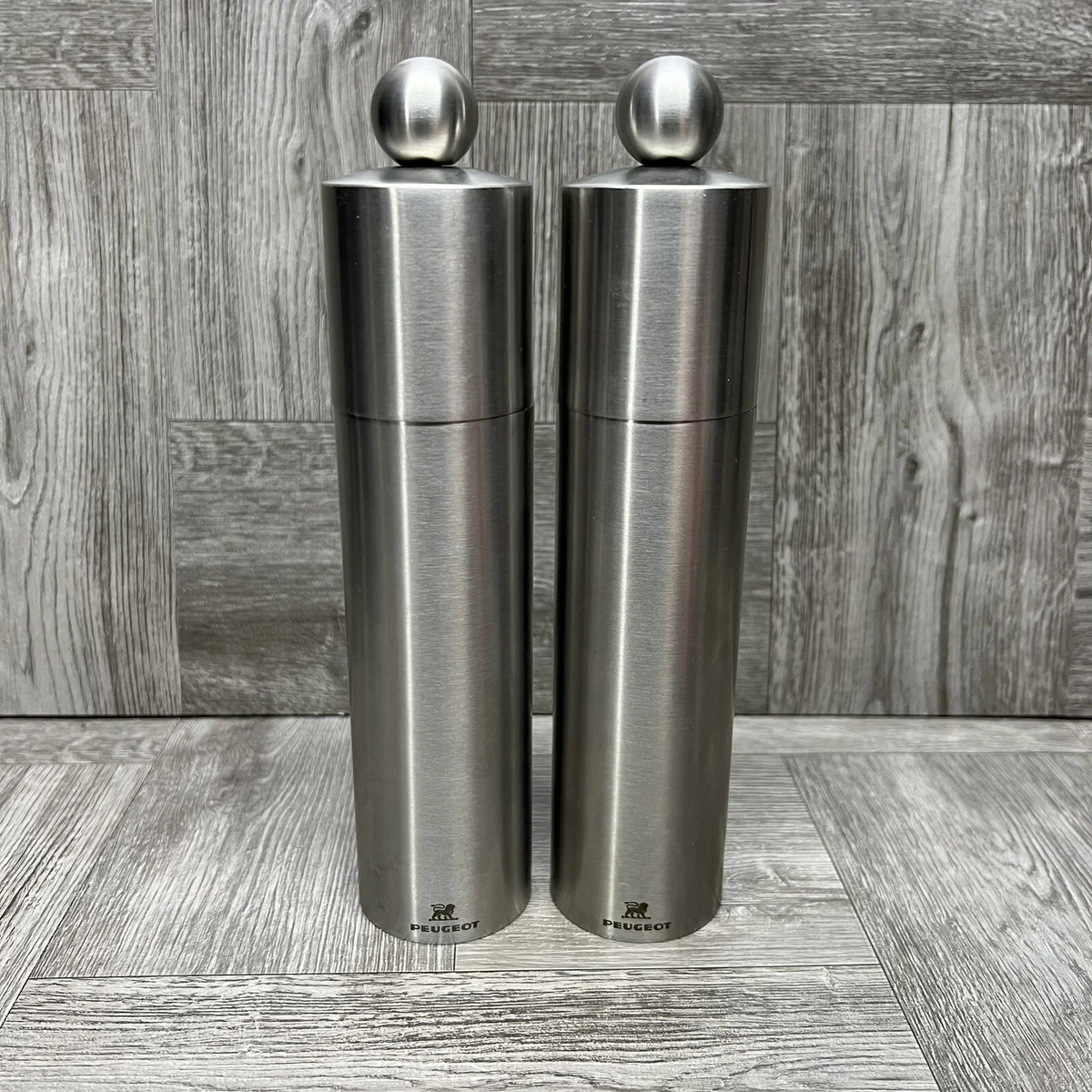 Salt & pepper grinders stainless steel deals
