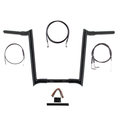 1 1/4'' BBlack 16'' Hooker Ape Handlebar Kit 1990-1995 Harley-Davidson Softail