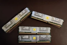 Set of 4, 4GB Kingston KVR667D2D4F5K2 PC2-5300F - Server Memory - Tested