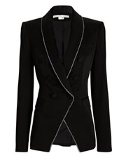 NEW Veronica Beard Jagger Crystal-Embellished Satin Dickey Jacket Size 10 SJ375