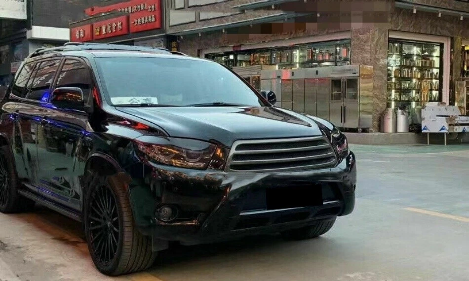 Матовая черная передняя центральная решетка верхняя отделка решетки для Toyota Highlander 2008-11 годов выпуска  - Изображение 3 из 4