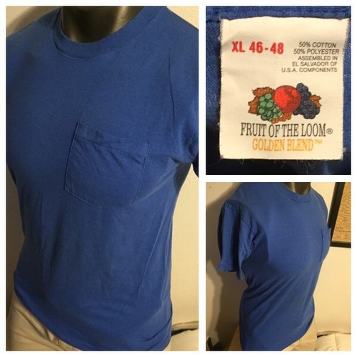 50 Poly Blend Front Pocket T-Shirt Men 