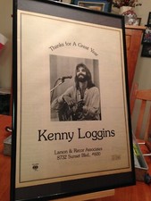BIG 11X17 FRAMED KENNY LOGGINS "THANKS FOR A GREAT YEAR!" LP ALBUM PROMO AD