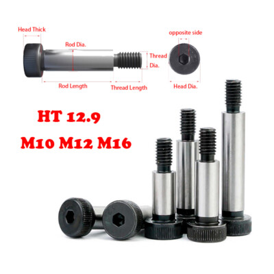 Socket Shoulder Screws - High Tensile 12.9 - Hex Allen Key Bolts M10 M12 M16