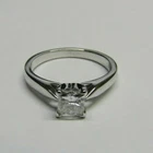 14ct White Gold - Princess Cut Diamond Engagement Ring