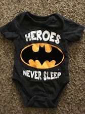Batman Bodysuit One Piece Grey - Size Newborn