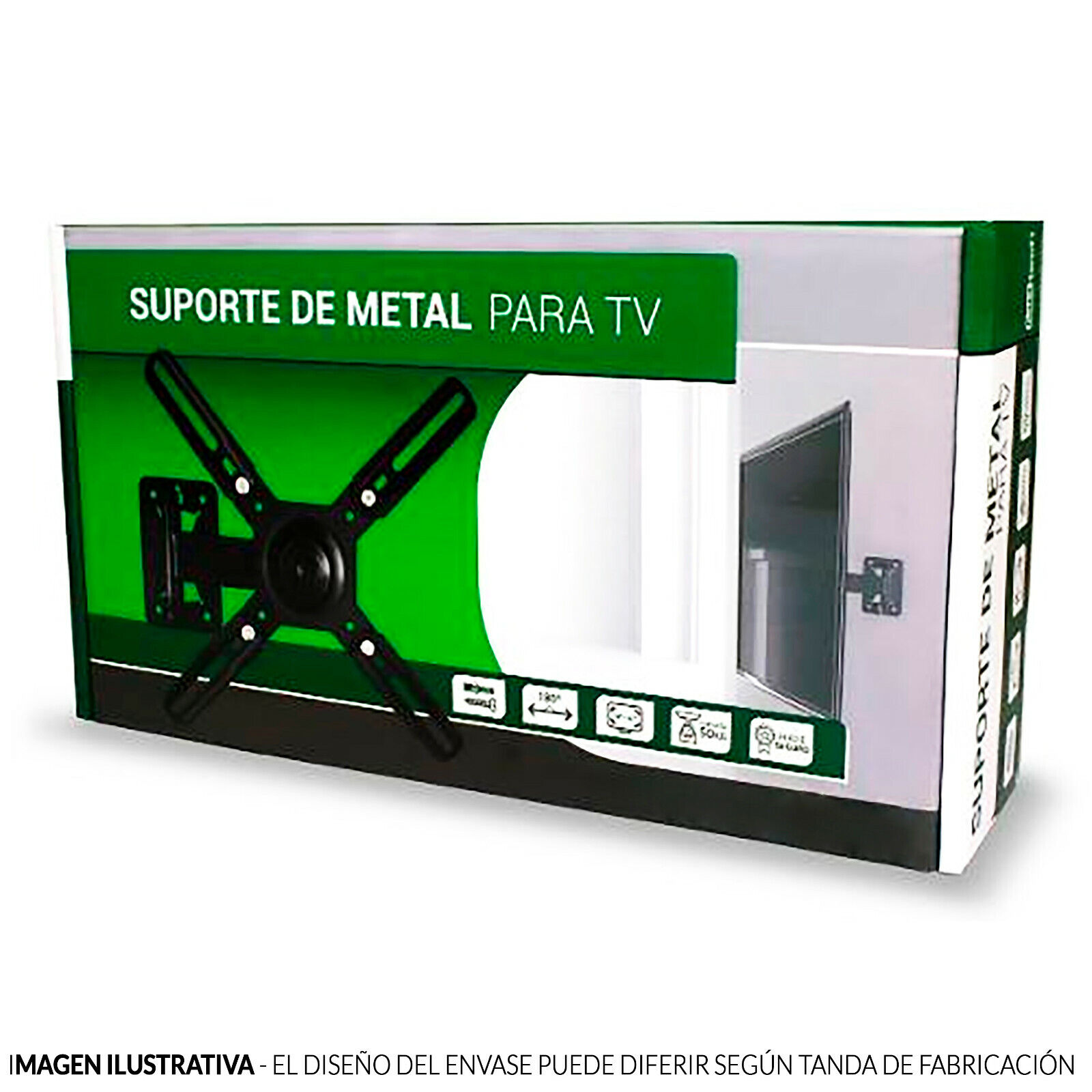 SOPORTE P/TV LCD PARED TECHO GIRATORIO 32-72 50KG