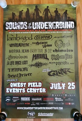 SOUNDS OF THE UNDERGROUND TOUR : SEATTLE 2005 Lamb of God RARE