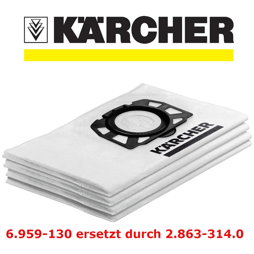 Kärcher Original Staubsaugerbeutel, Filter, Sets 6-959-130 2.863-006 6.904-322