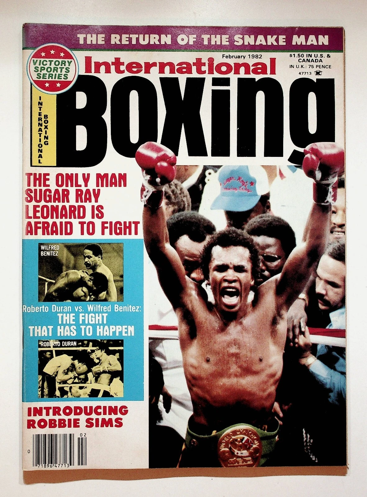1982 February International Boxing Magazine Sugar Ray Leonard Duran Benitez Sims - 画像1/7