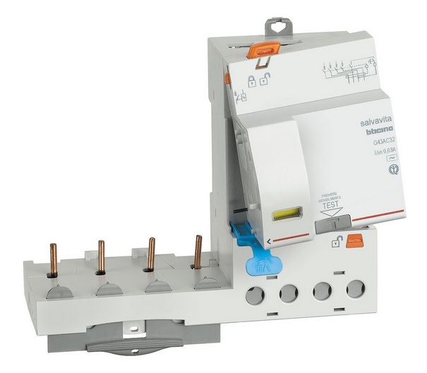 BTICINO G44AS32 BTDIN-BDA MODULO DIFFERENZIALE 4P G2 32A 300MA TIPO A-S