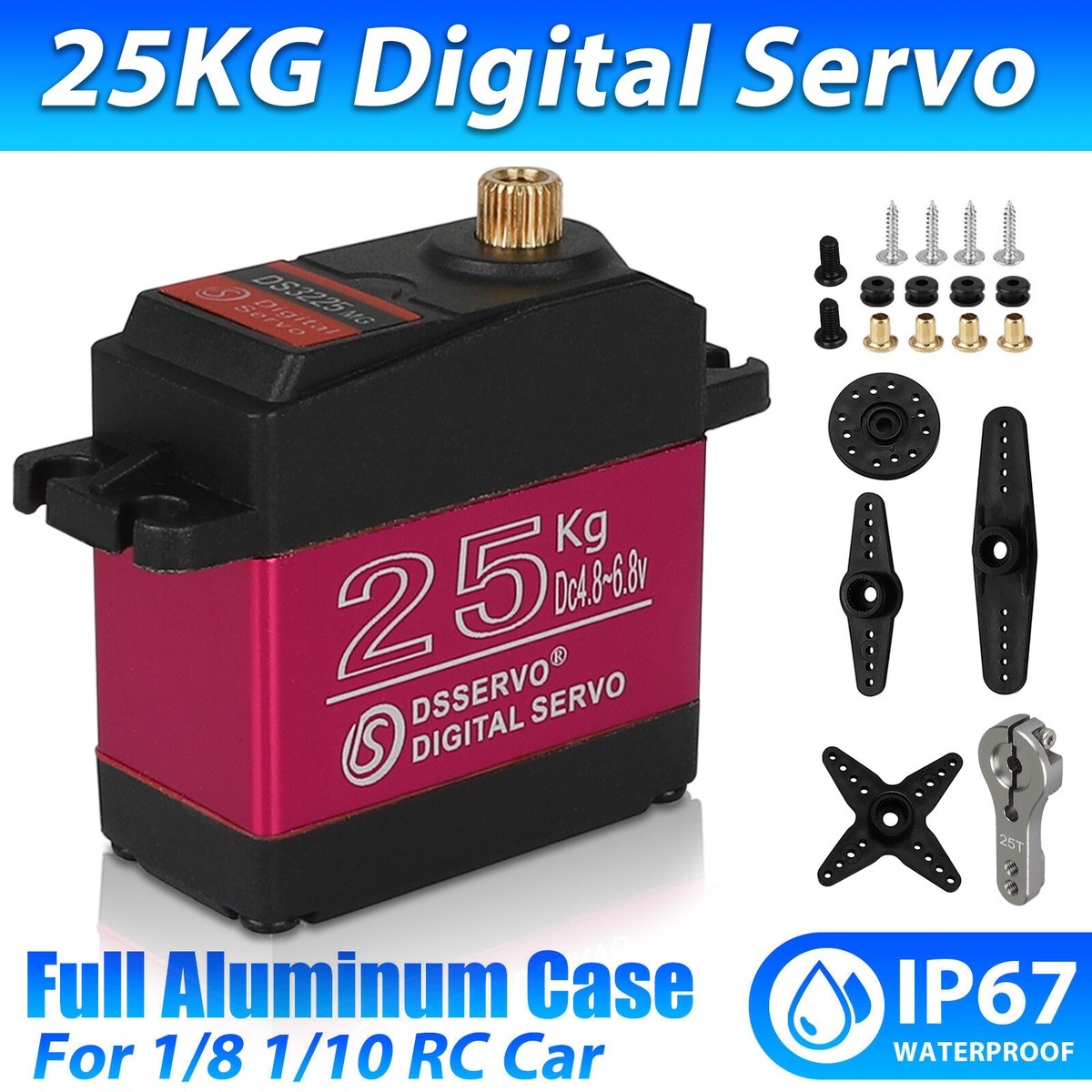 その他 D005 DS3225 25KG Metal Gear Digital Servo Waterproof High Torque for 1