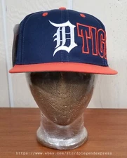Tigers Detroit Baseball Stitched Logo VTG Drew Pearson Snapback Hat Cap NWT