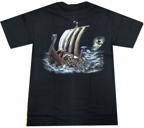 T-Shirt Herren Damen Totenkopf schwarz Baumwolle Biker Gothik tshirt Gr.M,L,XL - Bild 23 von 65