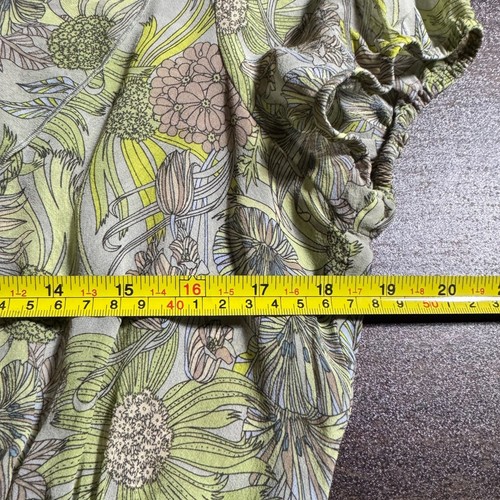 Camicia top blusa Odille Anthropologie seta pastello floreale volant impero 6 stravaganti - Foto 7 di 8