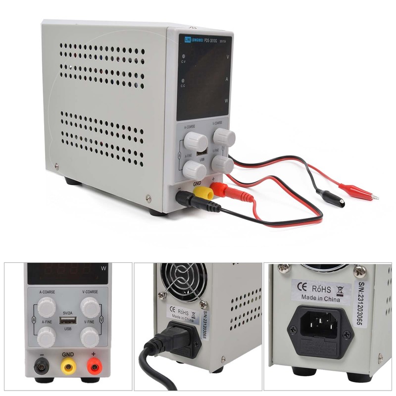 Pro Variable 30V 10A Adjustable Regulated Switching Lab Bench DC Power Supply UK