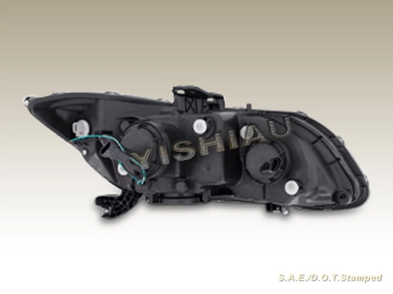 2012-2013 2014 2015 Civic 4 Door Black U-Bar Projector LED Headlights New Pair - Image 2 of 4