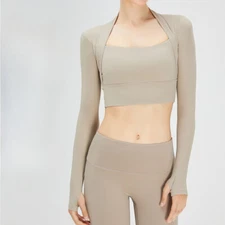 Fake Two Fitness Clothing Women Cloud Sense Exercise Top U Yoga Clothing