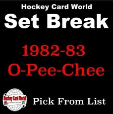 (HCW) 1982-83 O-Pee-Chee NHL Hockey Cards Mint Set Break 251-396 - You Pick