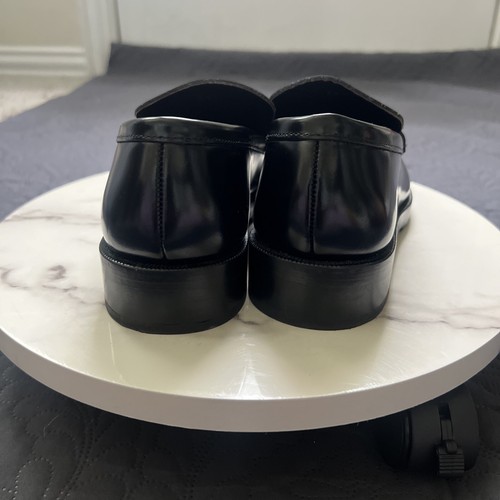 By Far Rafael Almond-Toe Slip-On Loafers Genuine Leather Women Black SZ 37 Prepp - Picture 5 of 16