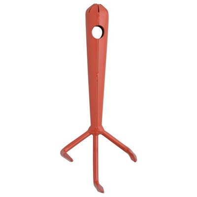 Esschert Design Small Steel Garden Fork for Soil Tilling and Weeding, Red 6''