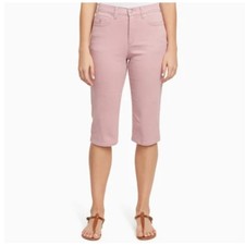 Gloria Vanderbilt Women's Amanda Capri Jean-Ribbon Pink-10-NWT