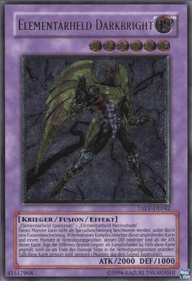 YuGiOh Elementar-HELD Darkbright (V.2) TAEV-DE042 Ultimate Rare Excellent unl.