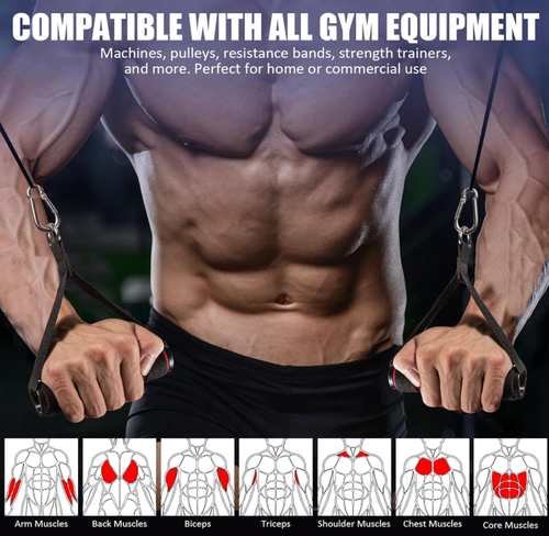 Heavy Duty Übungsgriffe, Gym Griffe für Kabel Maschinenbefestigung, Grip Gym - Bild 6 von 8