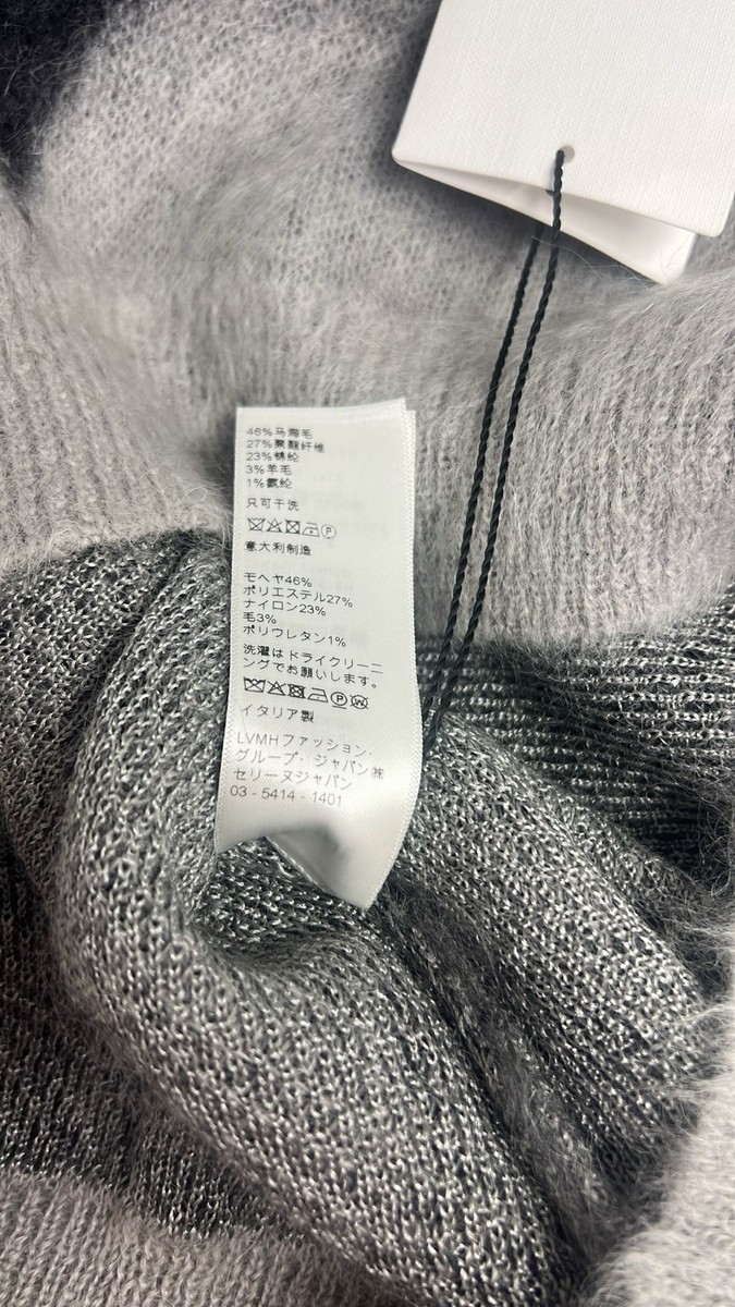 19AW Celine by hedi slimane ニット セーター XS CELINE Hedi Slimane FW19 Argyle wool mohair sweater knit xs