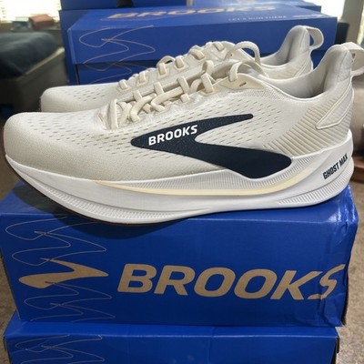 Brooks Ghost Max 4 Men s 12 Medium/D Artic Wolf/Navy/Coconut NWB Running Shoes