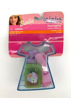 BARBIE MINI'S TINY TREASURES FOR YOU OVERNIGHTER NEW SEALED MINIATURES 1999