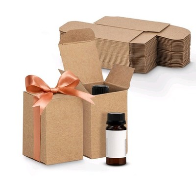 Tuck Top Kraft Paperboard Gift Boxes 2'' x 2'' x 3'' - Pack of 100