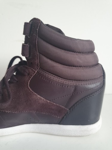 Reebok Classic Womens High Hi Top Hidden Wedge Heel Purple - Picture 5 of 24