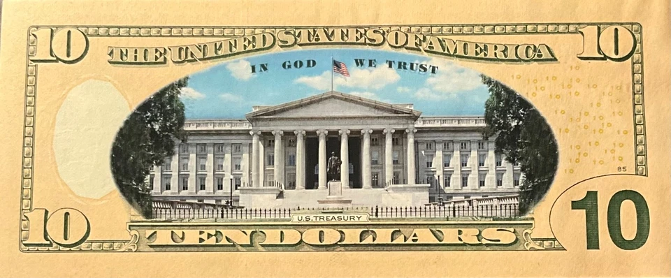 $10 TEN DOLLAR FEDERAL RESERVE NOTE Graphicly Enhanced - Image 2 of 2