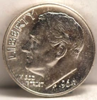 USA, 1964-P, 10 Cents, KM194, silver, .0723oz, BU #1