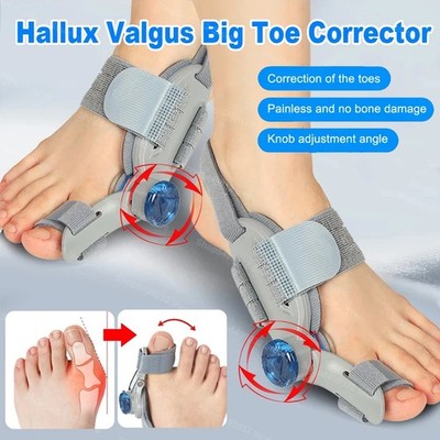 2PCS Hallux Valgus Bunion Corrector Orthopedic Adjuster Brace Foot Toe Separator