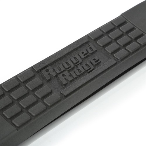 Rugged Ridge For 3-Inch Round Side Steps Black 07-18 Jeep Wrangler ...