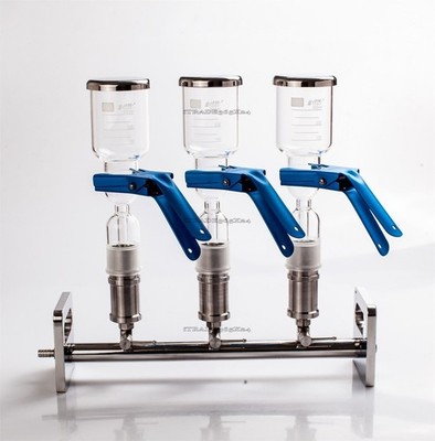 3-Branch Manifolds Vacuum 300Ml Filtration Apparatus All Glass Funnel tk
